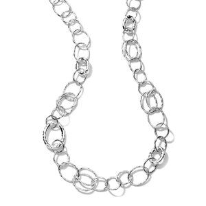 $2495 IPPOLITA Classico Long Hammered Bastille Link Chain Necklace 36"